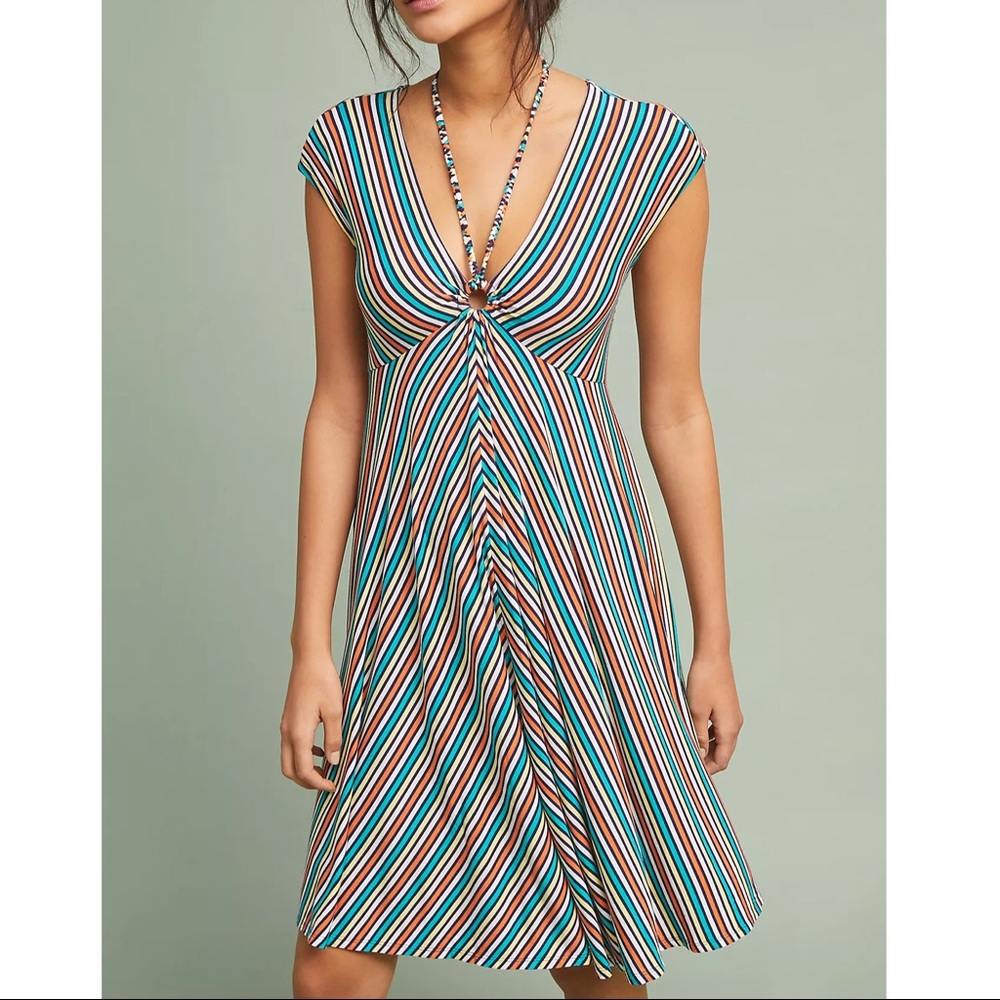 Anthropologie Multicolor Striped Dress